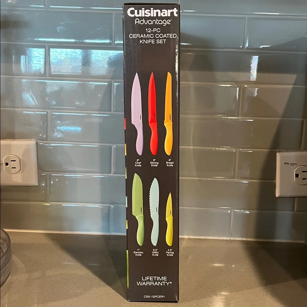 Cuisinart Advantage Ceramic Coated Knife Set with Colorful Blades